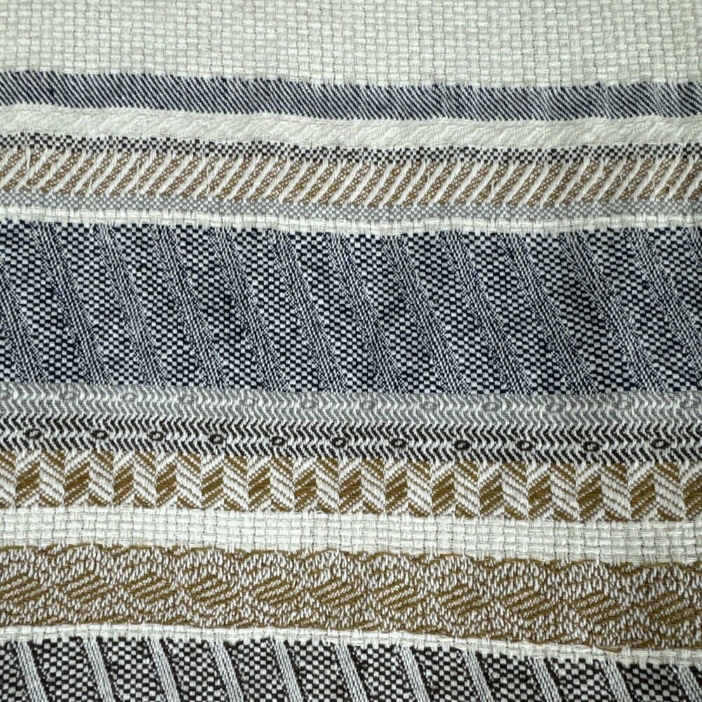 World‎ Market Woven Tapestry Jacket Women's S/M White Tan Blue Lagenlook (0985) - Picture 9 of 12
